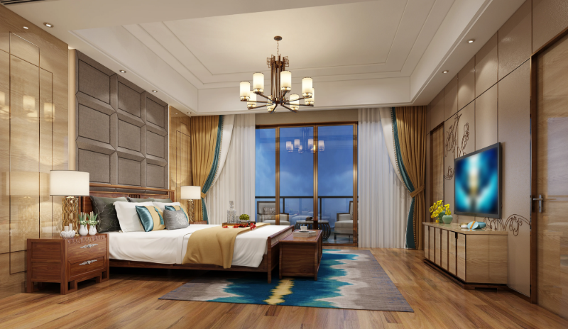 San Diego home with luxurious bedroom and hardwood flooring