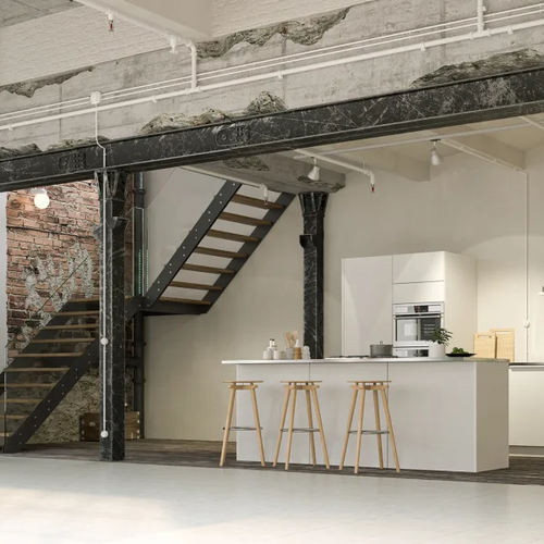 Industrial luxury home in California with new floors
