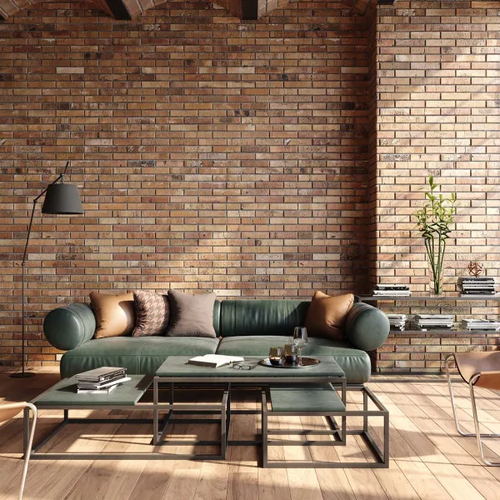Heritage apartment with exposed brick walls and new wood flooring in San Diego