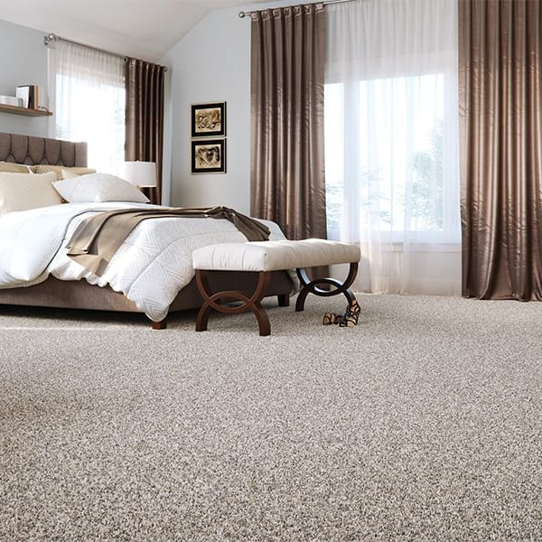 Classic Bedroom with grey carpet flooring in San Diego, CA